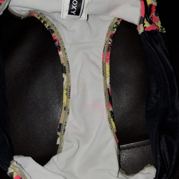 Roxy Neon Cheetah Print Bandeau Bikini Swimsuit - Picture 4 of 5